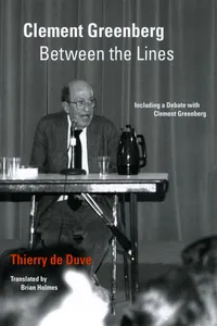 Clement Greenberg Between the Lines_cover