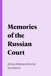 Memories of the Russian Court_cover