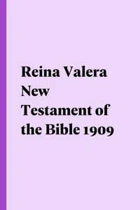 Reina Valera New Testament of the Bible 1909_cover