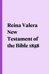 Reina Valera New Testament of the Bible 1858_cover