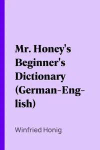 Mr. Honey's Beginner's Dictionary_cover