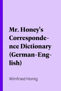 Mr. Honey's Correspondence Dictionary_cover