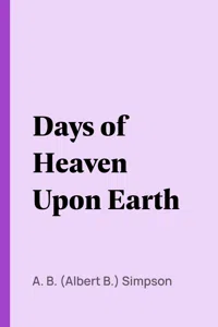 Days of Heaven Upon Earth_cover