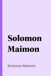 Solomon Maimon_cover