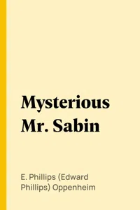 Mysterious Mr. Sabin_cover