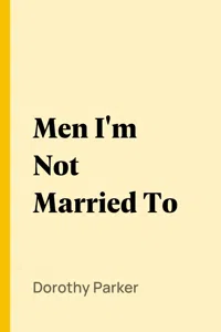 Men I'm Not Married To_cover