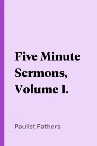 Five Minute Sermons, Volume I._cover