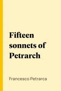 Fifteen sonnets of Petrarch_cover