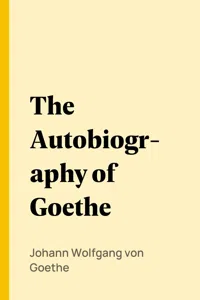 The Autobiography of Goethe_cover