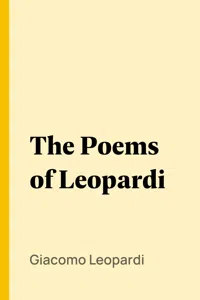 The Poems of Leopardi_cover