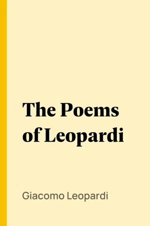 The Poems of Leopardi