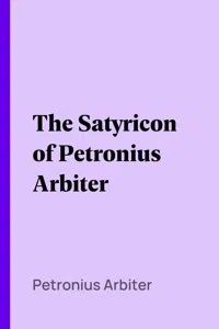 The Satyricon of Petronius Arbiter_cover