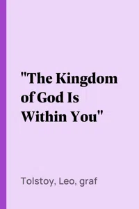 "The Kingdom of God Is Within You"_cover