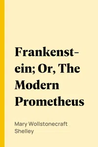 Frankenstein; Or, The Modern Prometheus_cover
