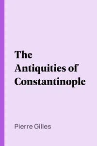 The Antiquities of Constantinople_cover