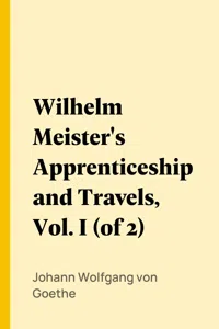 Wilhelm Meister's Apprenticeship and Travels, Vol._cover