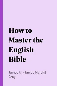 How to Master the English Bible_cover