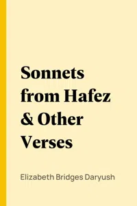 Sonnets from Hafez & Other Verses_cover