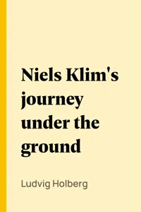 Niels Klim's journey under the ground_cover