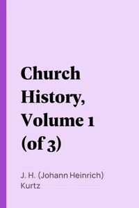 Church History, Volume 1_cover