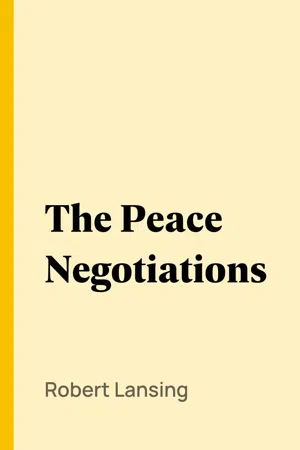 The Peace Negotiations