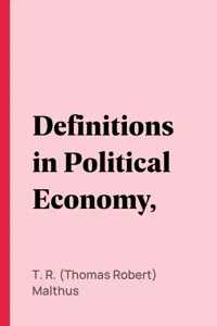 Definitions in Political Economy,_cover