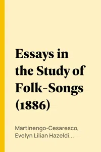 Essays in the Study of Folk-Songs_cover