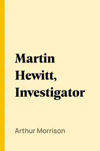 Martin Hewitt, Investigator_cover