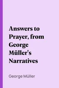 Answers to Prayer, from George Müller's Narratives_cover