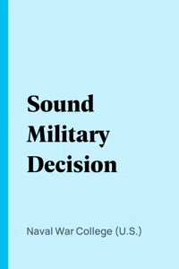 Sound Military Decision_cover