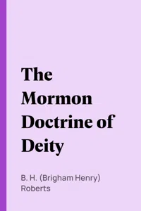 The Mormon Doctrine of Deity_cover