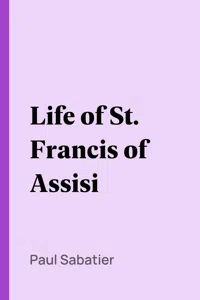 Life of St. Francis of Assisi_cover