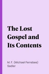 The Lost Gospel and Its Contents_cover