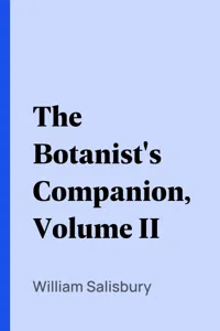 The Botanist's Companion, Volume II_cover