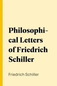 Philosophical Letters of Friedrich Schiller_cover