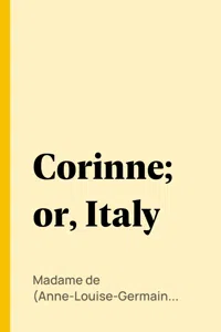 Corinne; or, Italy_cover