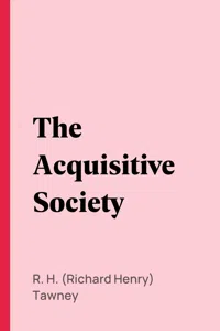 The Acquisitive Society_cover