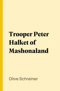 Trooper Peter Halket of Mashonaland_cover