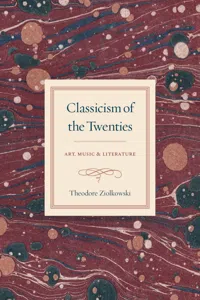 Classicism of the Twenties_cover