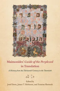 Maimonides' "Guide of the Perplexed" in Translation_cover