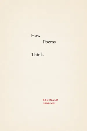 How Poems Think