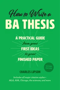 How to Write a BA Thesis, Second Edition_cover