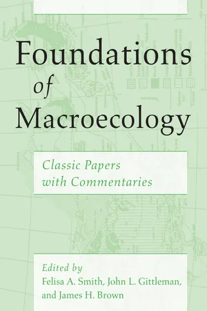 Foundations of Macroecology