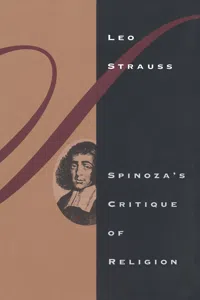 Spinoza's Critique of Religion_cover