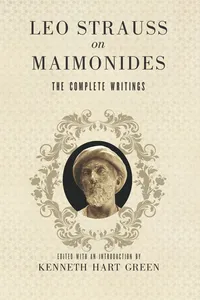 Leo Strauss on Maimonides_cover