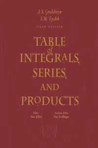 Table of Integrals, Series, and Products_cover