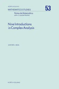 Nine Introductions in Complex Analysis_cover