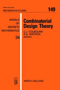 Combinatorial Design Theory_cover