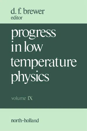 Progress in Low Temperature Physics