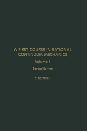 A First Course in Rational Continuum Mechanics V1